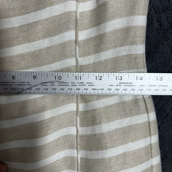 Banana Republic Womens Dress Size 0 Tan White Stripe Lined Blend Sleeveless - Picture 11 of 12